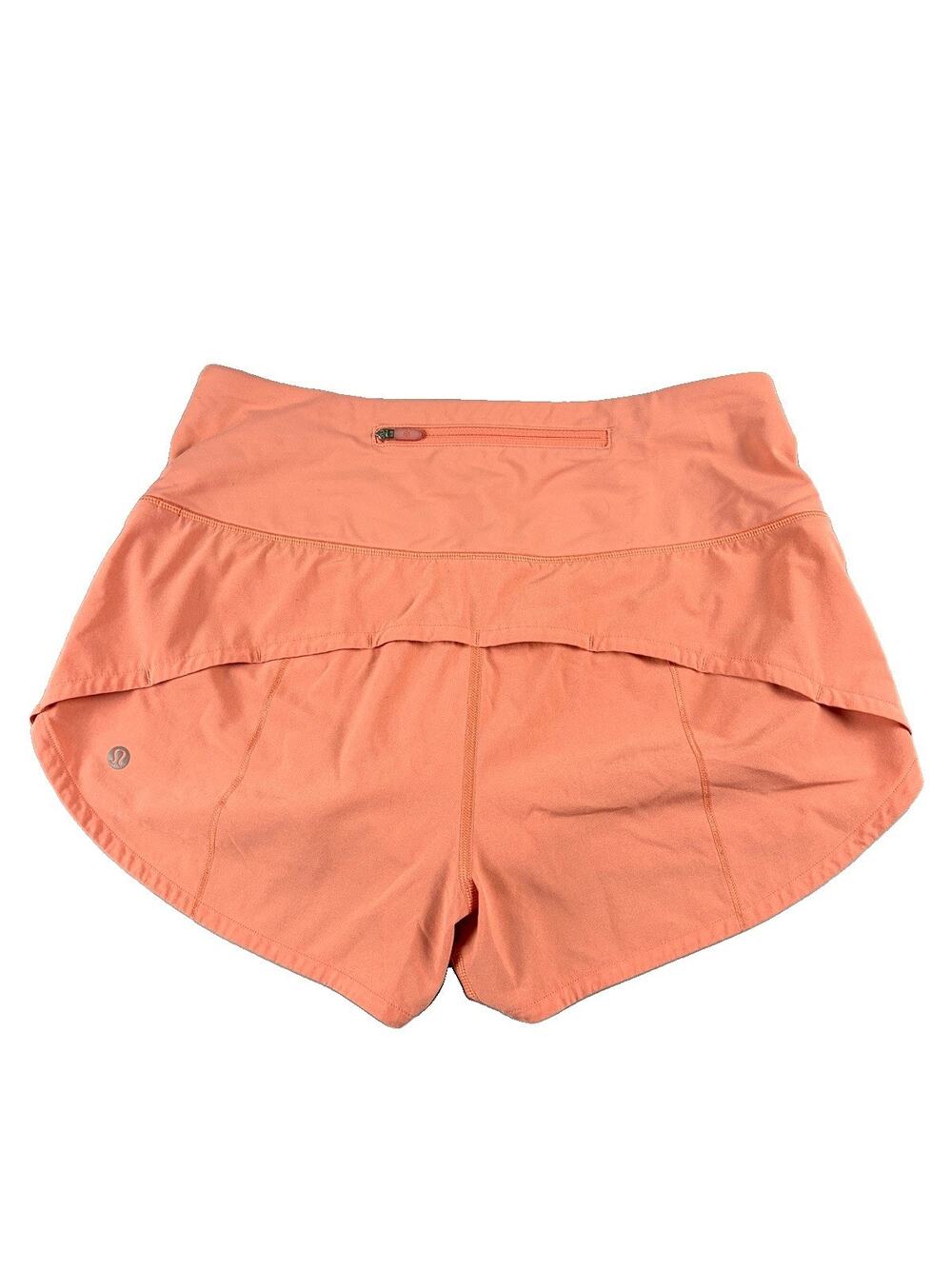 Lululemon Speed Up High Rise Lined Short Orange 2.5” Size 6 W7BEXS